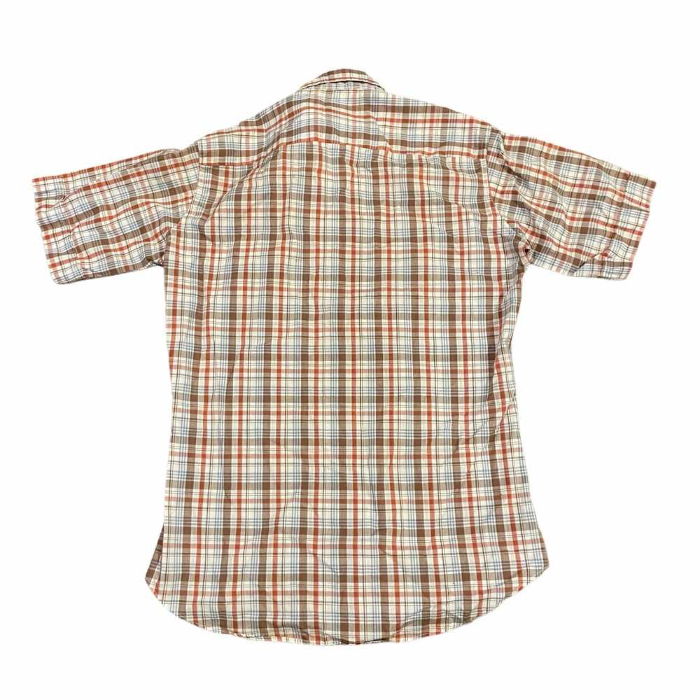Vintage 70s Plaid Cotton Levis Button Up Shirt M … - image 5
