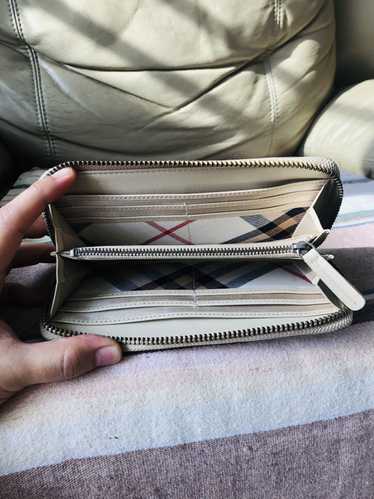 Burberry Burberry leather studded zipper wallet