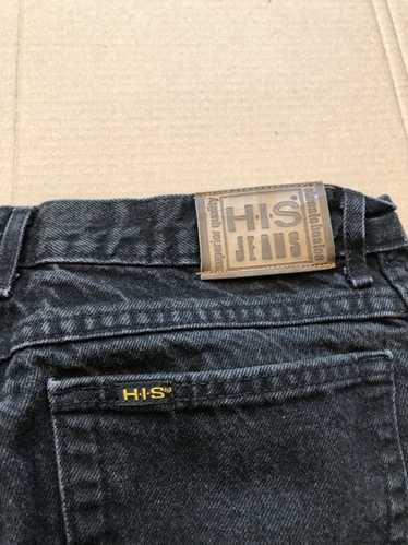 Vintage H.I.S. Black Jeans size 31X30 - image 1