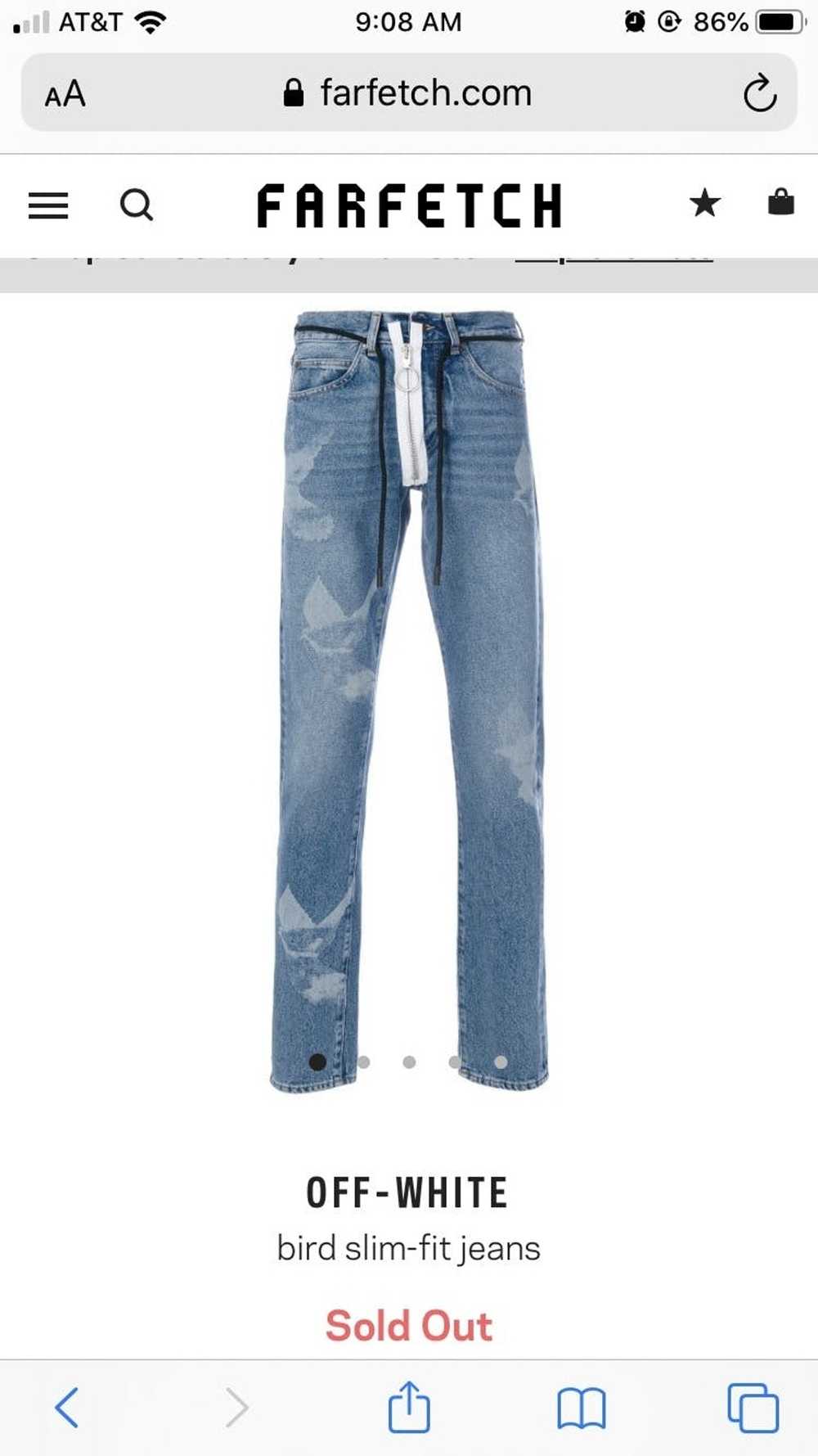 Off-White Offwhite Light wash Hummingbird jeans s… - image 8
