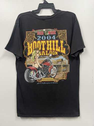 Boot Hill Saloon Daytona Beach FL Harley Davidson Hanes T-Shirt Size XL  Brown
