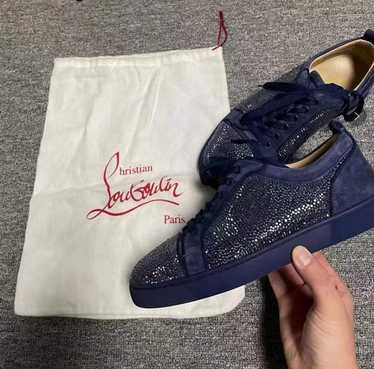Louis junior spike low trainers Christian Louboutin Brown size 43.5 EU in  Suede - 33794686