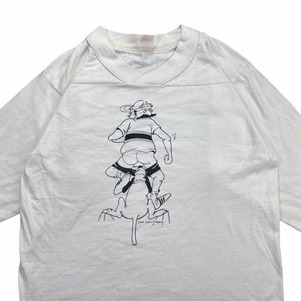 70s Tennis Player 3/4 Sleeve Shirt Heavyweight XL - image 3