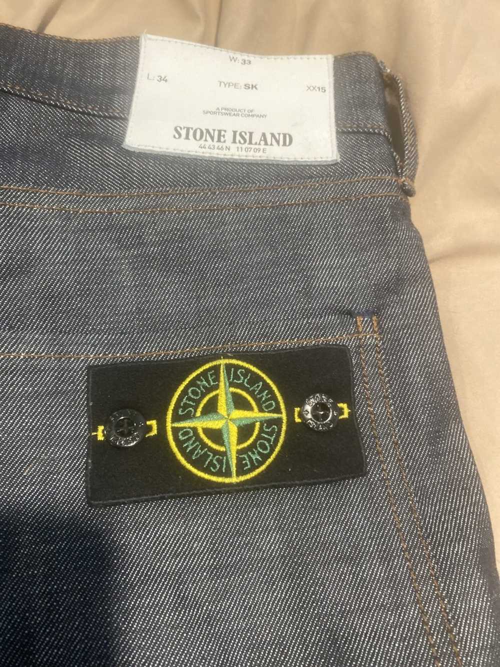 Stone Island Stone island denim jeans with patch … - image 7