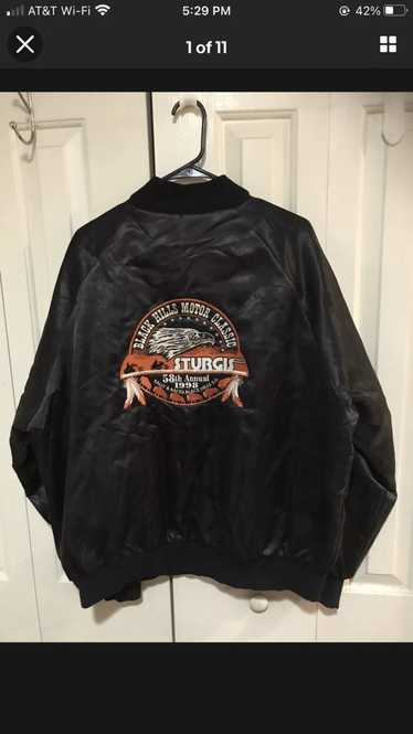 Bomber Jacket Vintage 1998 Black Hills Motor Sturg