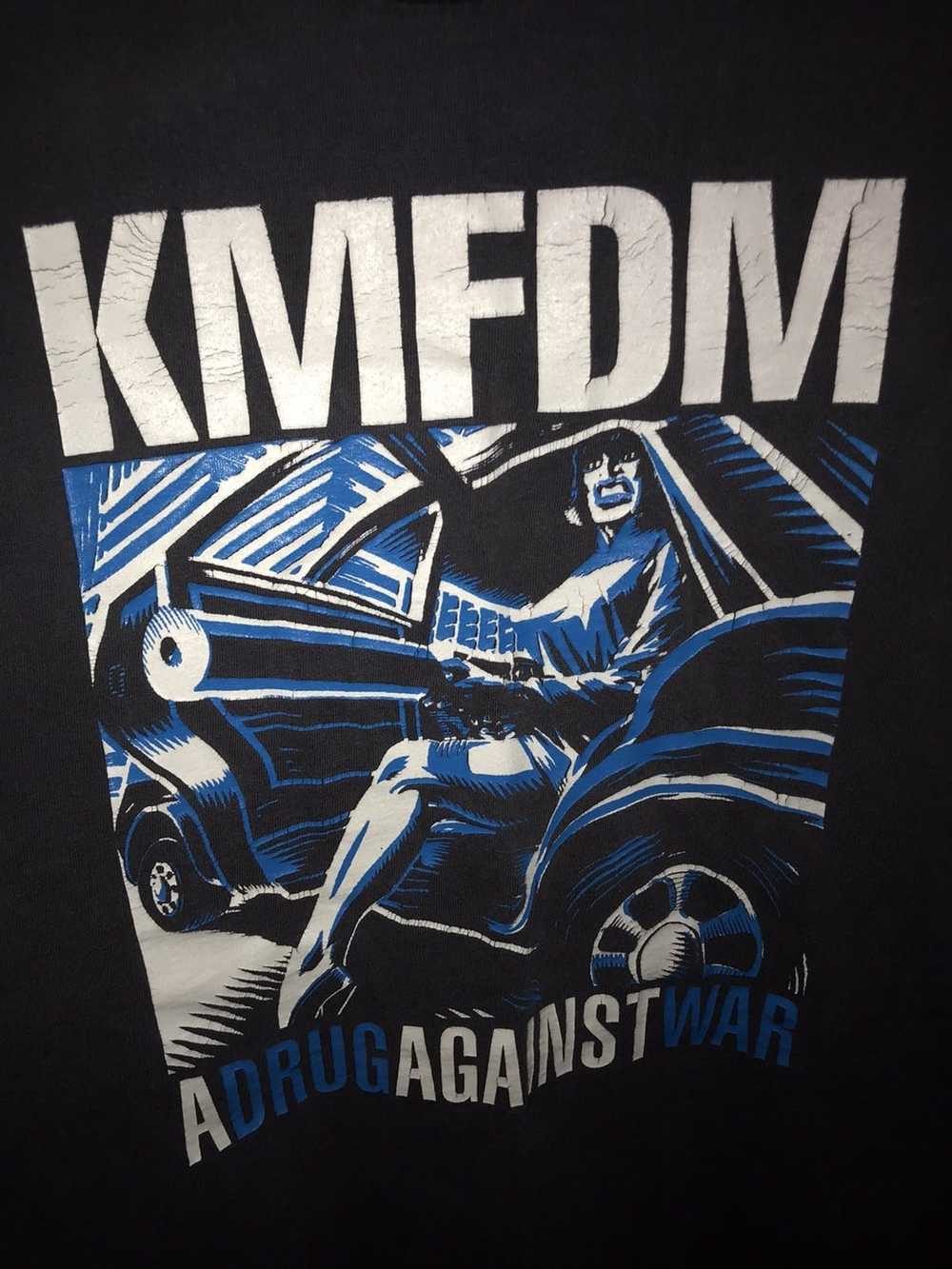Band Tees × Vintage Vintage Faded KMFDM Metal Roc… - image 2