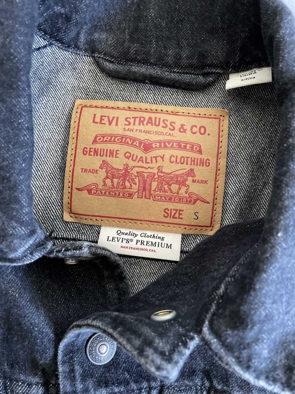 Levi's × Vintage Black Levi’s Denim Trucker Jacket - image 3