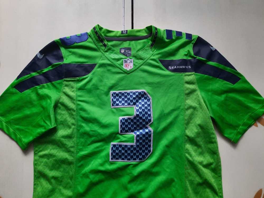 Jersey × NFL × Nike SEATTLE SEAHAWKS RUSSELL WILS… - image 4