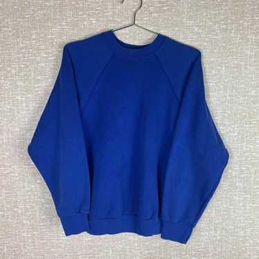 Vintage 80s Girl Scouts Raglan Sweatshirt XXL Blue 50 50 Hanes Cotton offers Acrylic