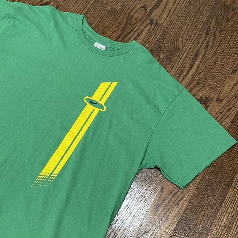 Nike Vintage Nike Green & Yellow Stripe Tee (Size… - image 3