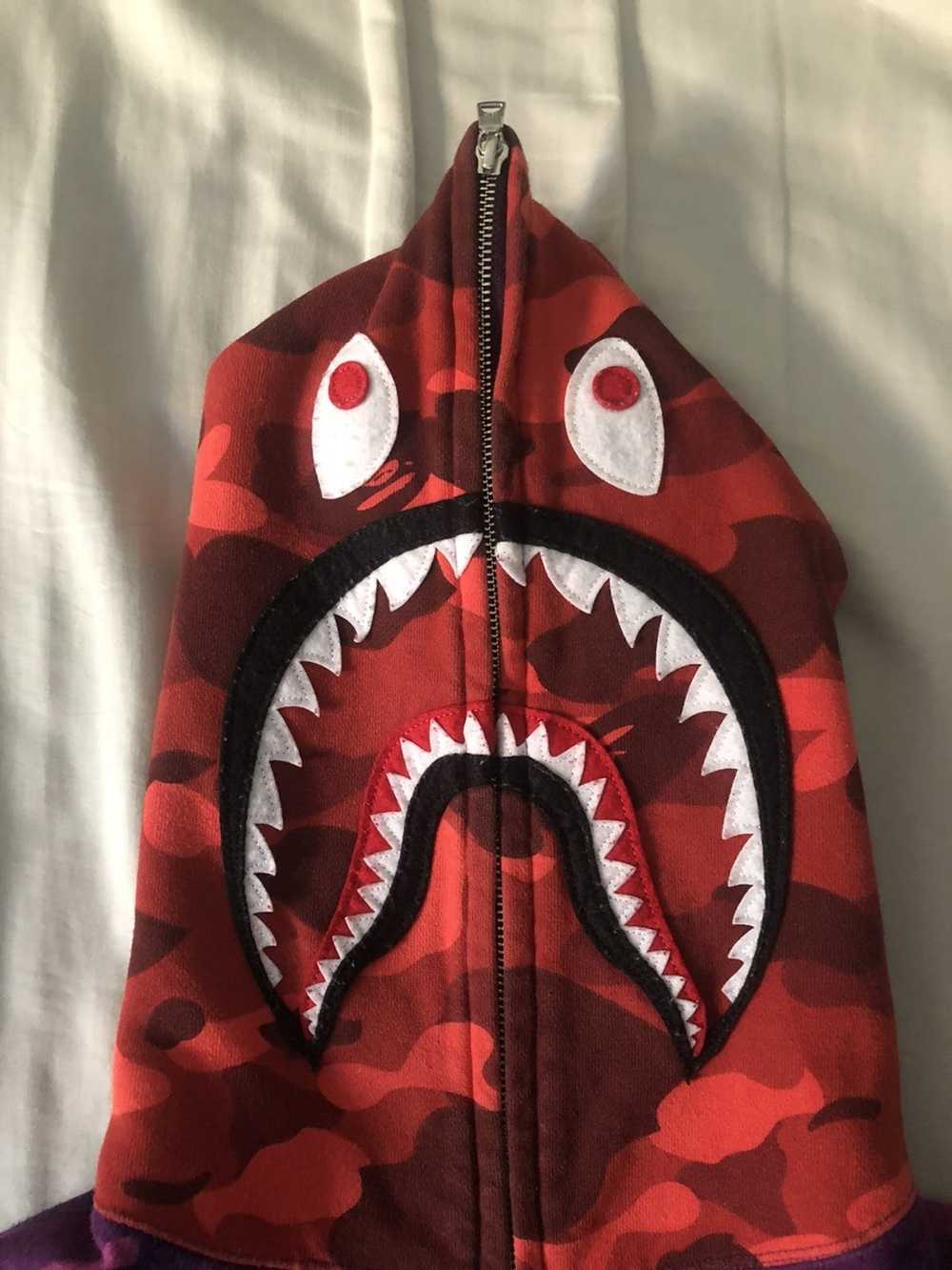 Bape Bape Crazy Camo Shark Full Zip Hoodie - image 3