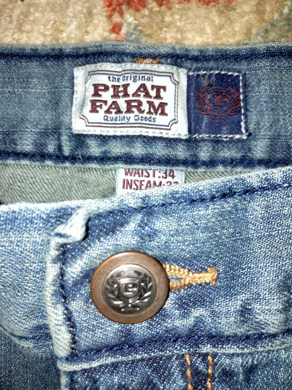 Phat Farm × Vintage VTG Phat Farm Baggy Embroider… - image 4