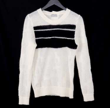 Dior Mens Black Red White Stripe Jumper With Bee Logo (Small)