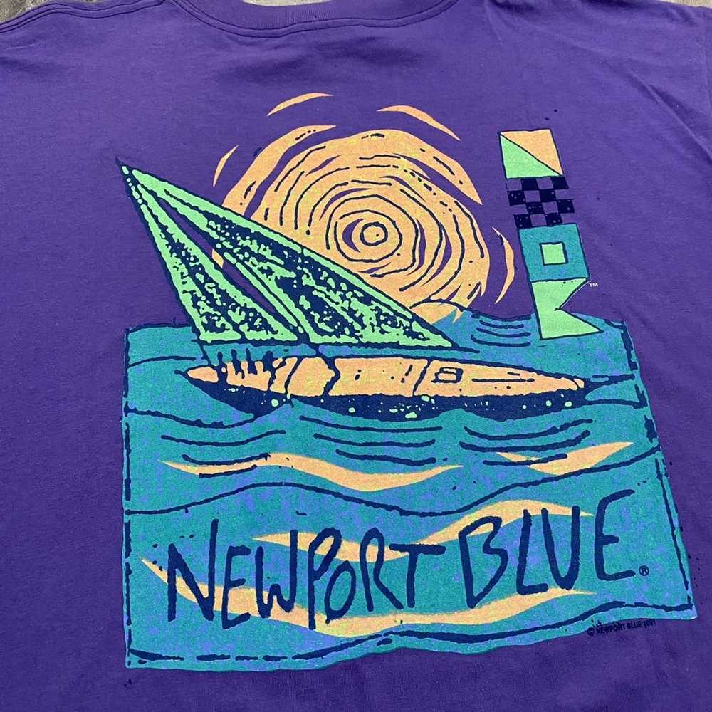 Vintage Newport Blue 1991 Purple Abstract USA Nau… - image 4