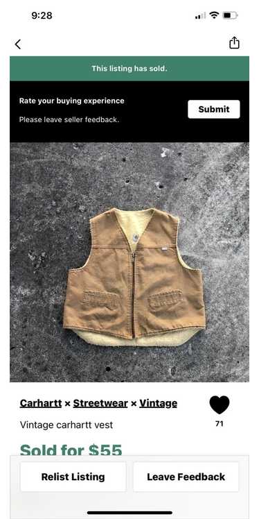 Carhartt Wip Vintage Carhartt Tan Sherpa Vest Jack