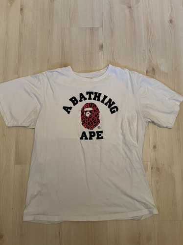 Bape Bape head tee red