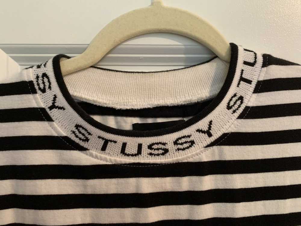Stussy Stussy jacquard neck stripe jersey long sl… - image 4