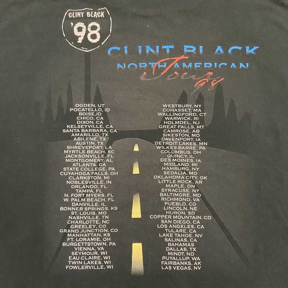 Tour Tee × Vintage Vintage Clint Black 1998 North… - image 2