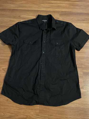 Express Fitted Military Shirt Black