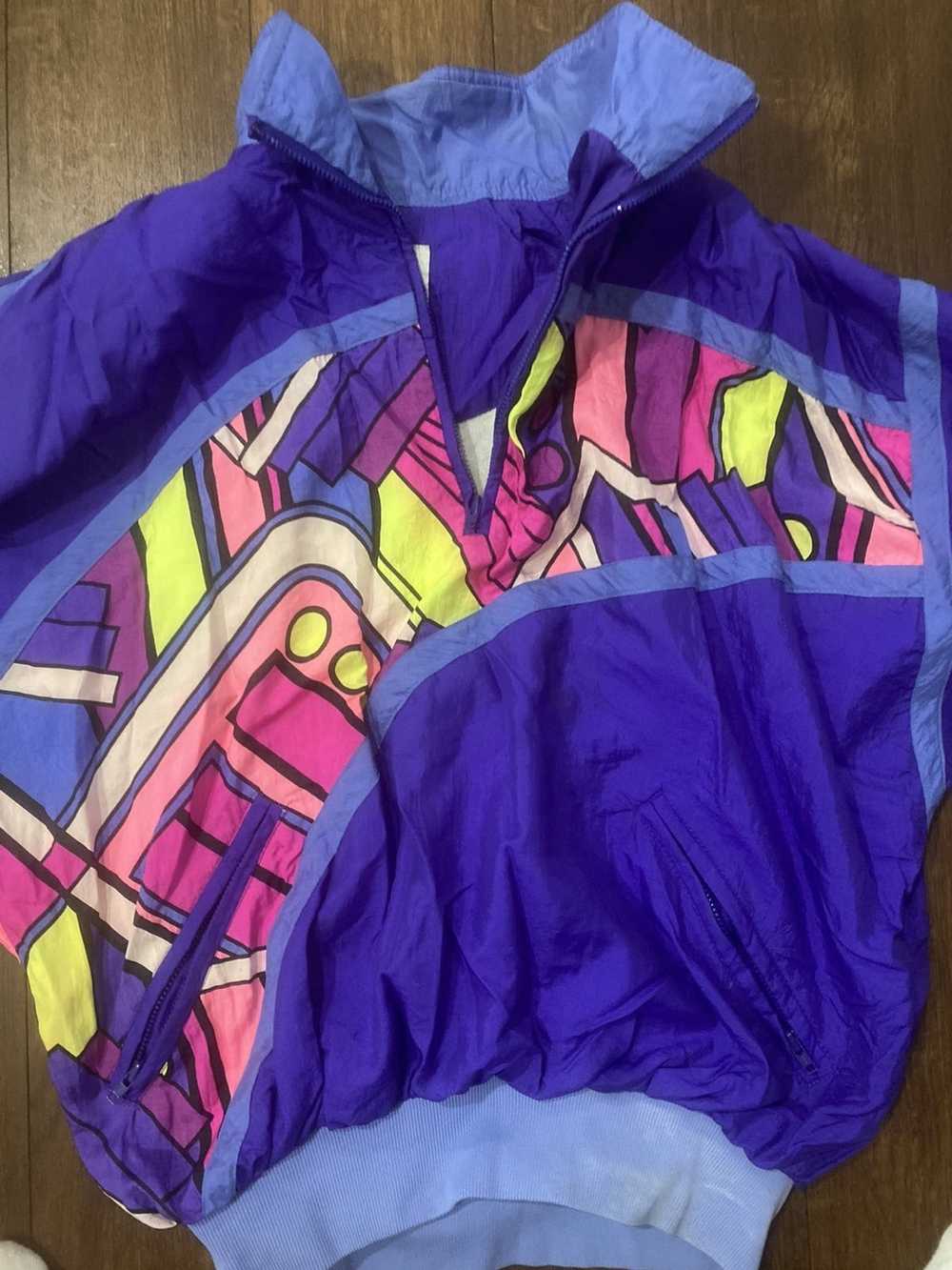 Vintage Vintage 80s purple neon jacket - image 2