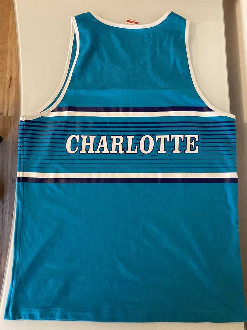 NBA Charlotte Hornets Basketball Blank Throwback 2017-18 Game Jersey Size  44+4