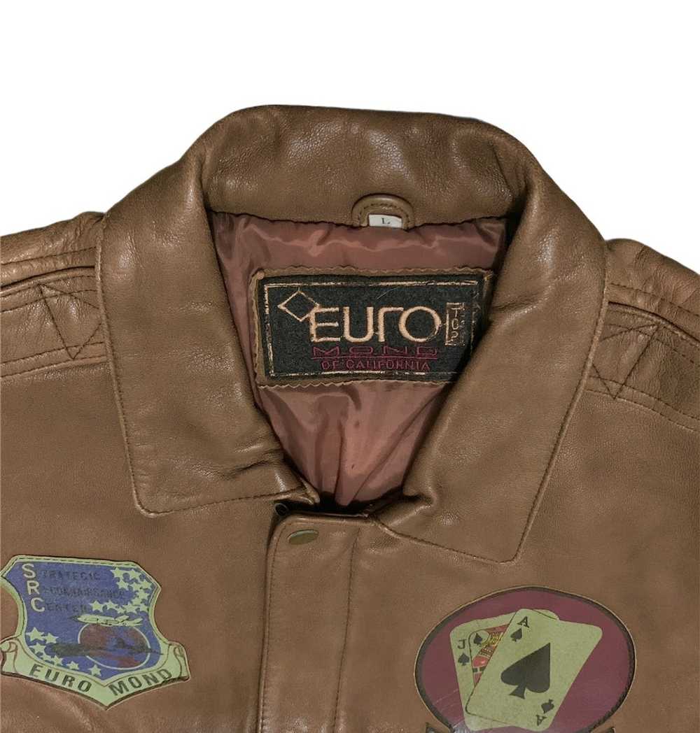 Brand × Leather Jacket × Vintage Vintage Euro Mon… - image 6