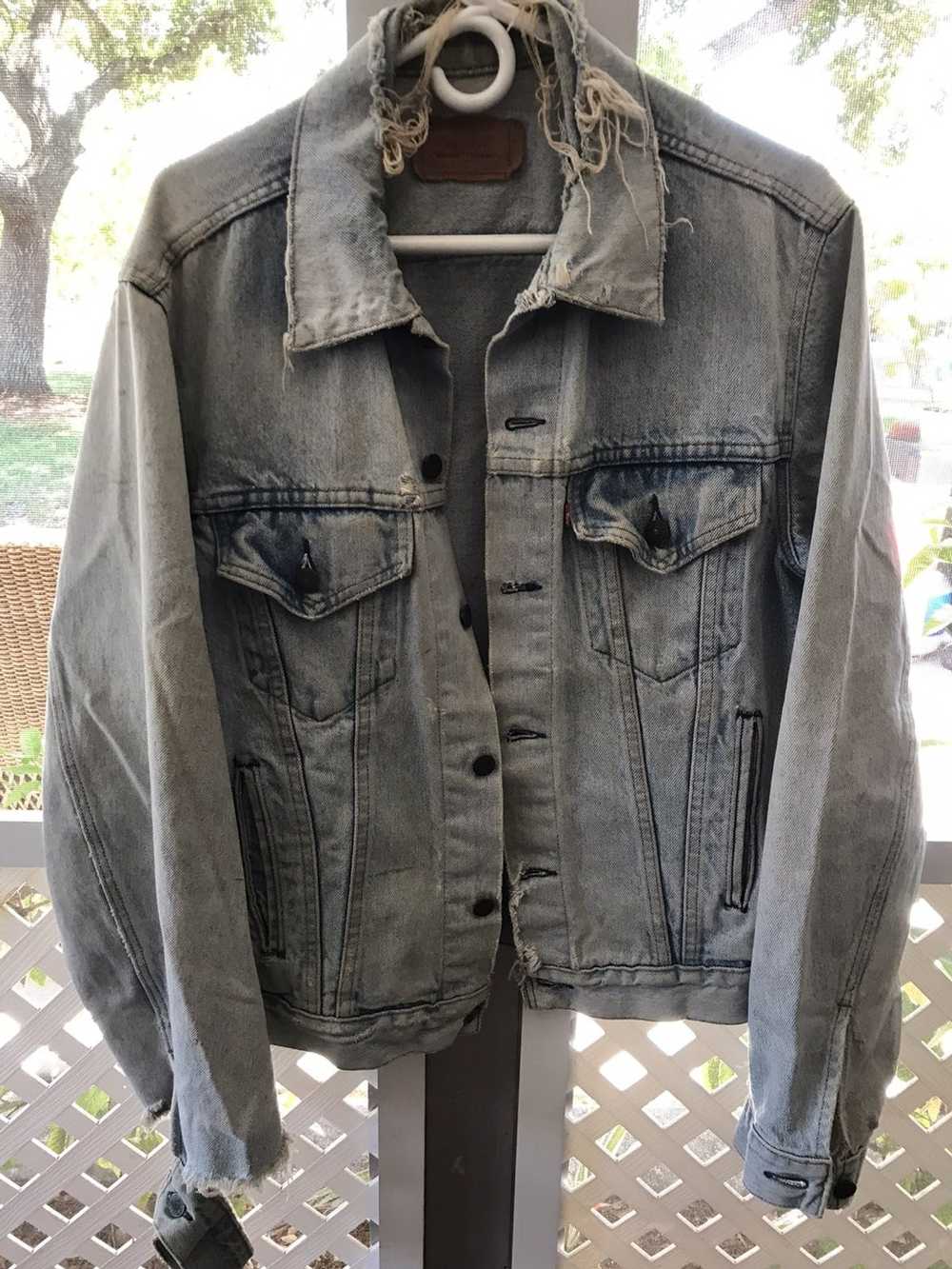 Levi's × Vintage 70s/80s distressed denim jacket - image 1