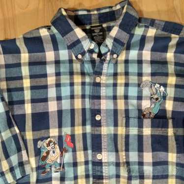 Vintage Warner Bros Bugs Bunny Polo Shirt Size L - Gem