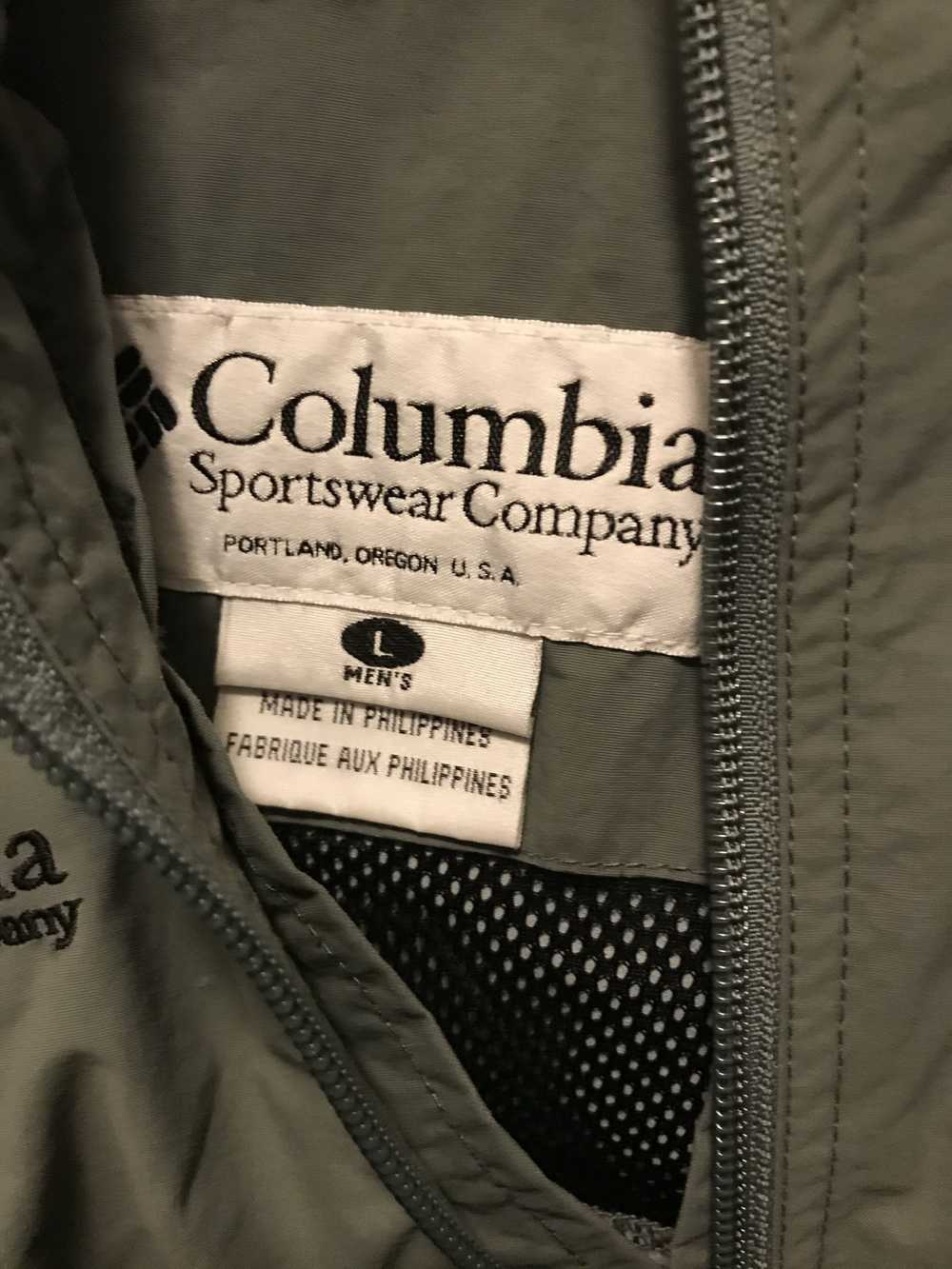 Columbia Columbia rain jacket large green half zip - image 2