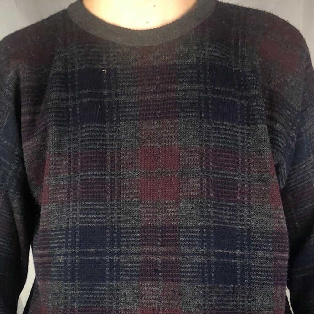 Vintage Vintage 90s patchwork abstract sweater - image 3
