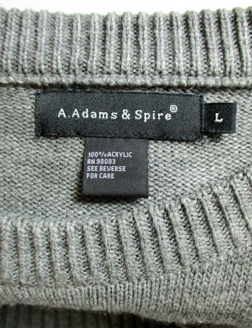Spire A. Adams & Spire men's Large gray RIBBED sw… - image 6