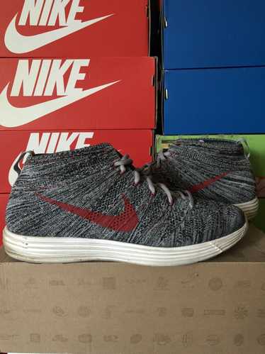 Nike Lunar Flyknit Chukka Wolf Grey Red US11.5