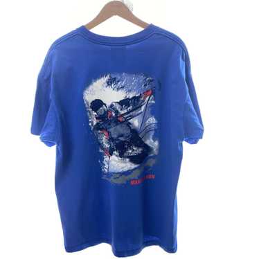 Vintage Marlboro Make the Run Ski Xl Blue T-shirt… - image 1