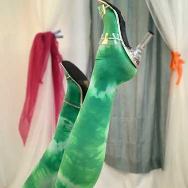 Recycled Slime tie dye tights - image 1