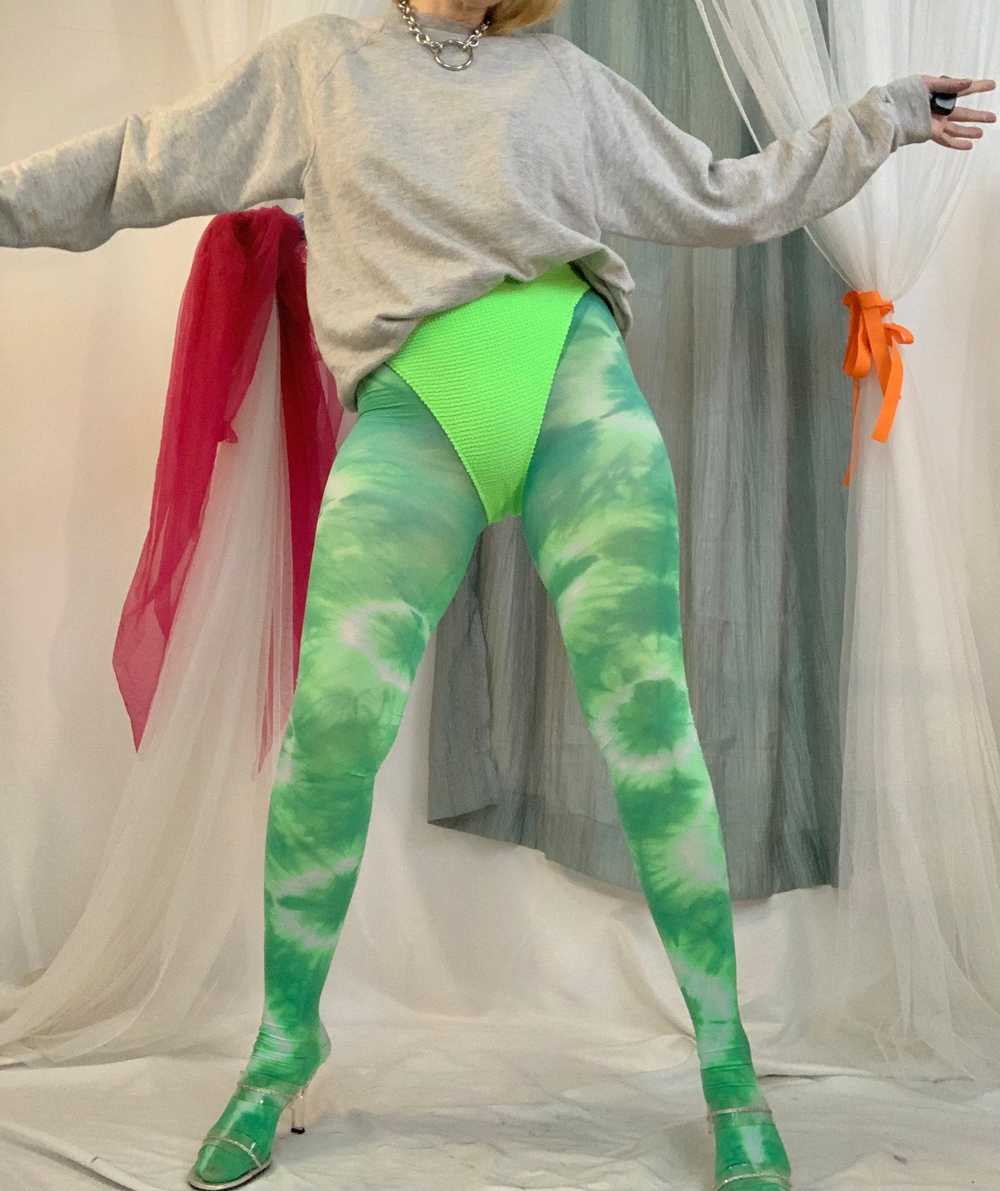 Recycled Slime tie dye tights - image 3