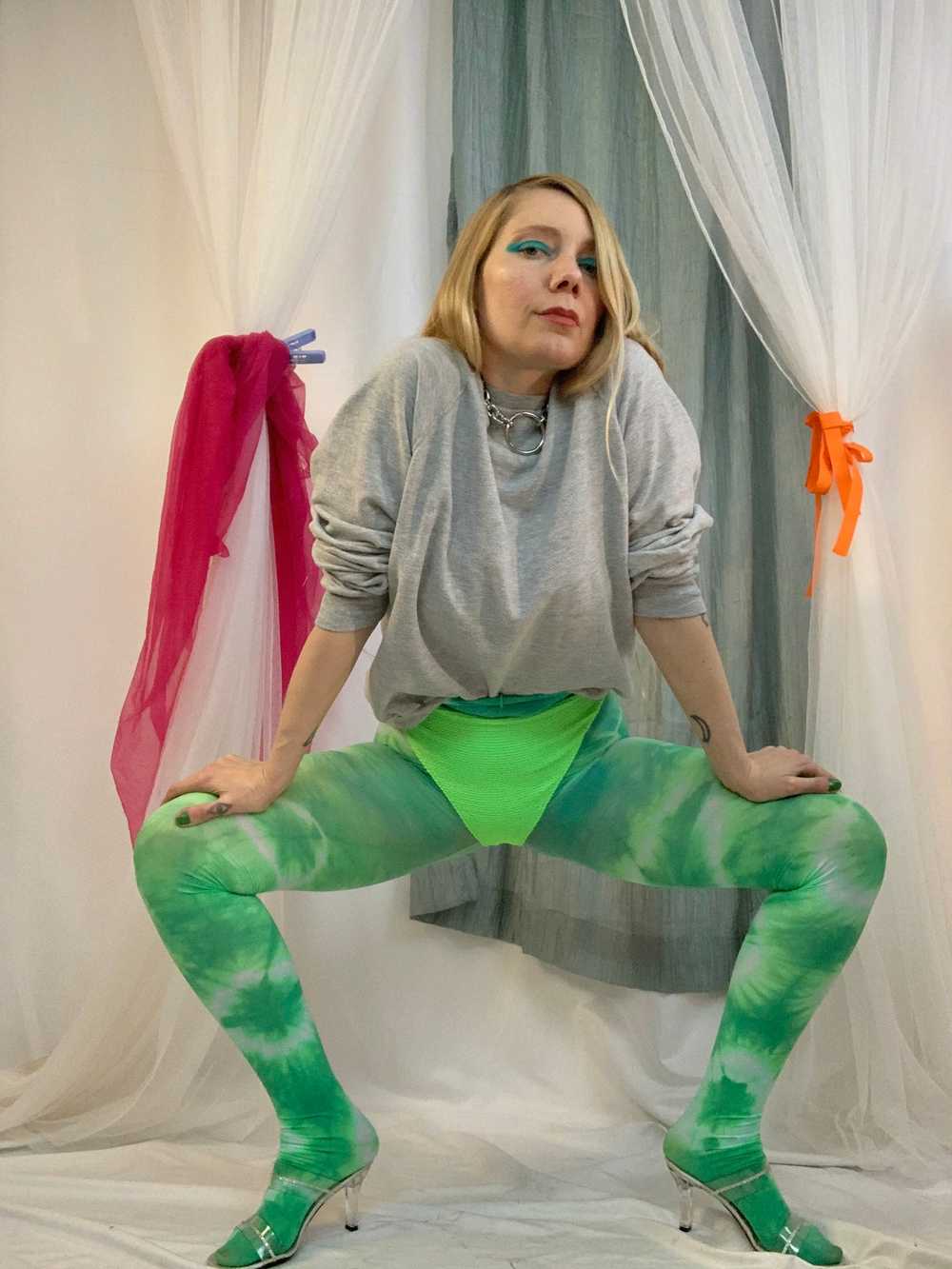 Recycled Slime tie dye tights - image 6