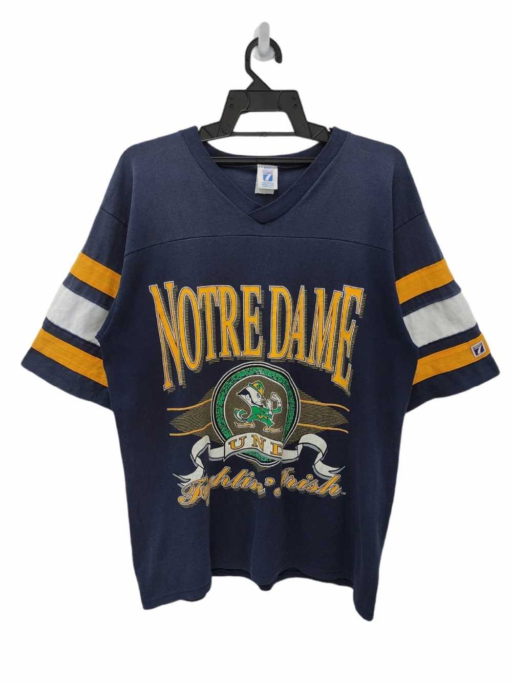 Logo 7 × Vintage VTG NOTRE DAME LOGO 7 BASEBALL T… - image 1