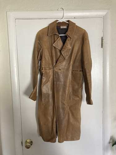 Marni Marni Vintage Brown Leather Trench Coat