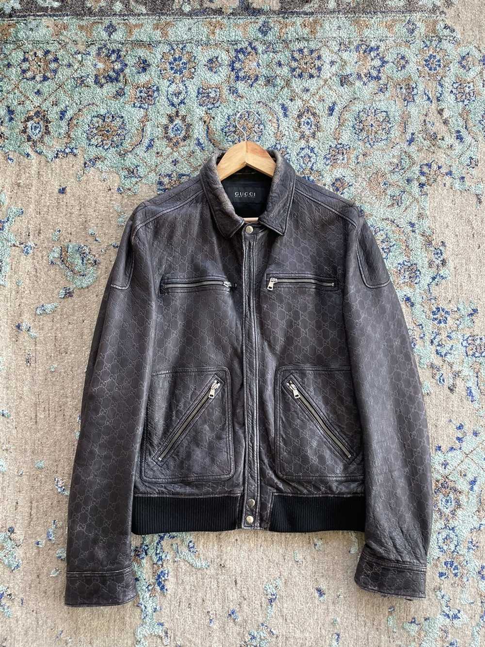 Gucci GG Monogram leather jacket - image 1
