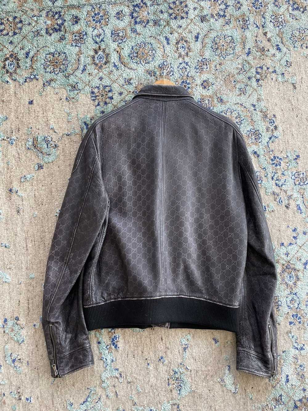 Gucci GG Monogram leather jacket - image 3