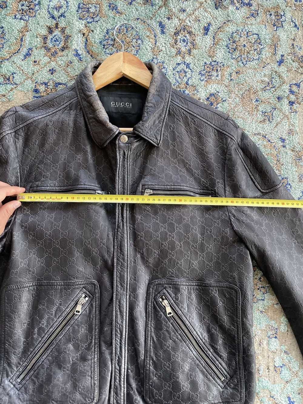 Gucci GG Monogram leather jacket - image 5