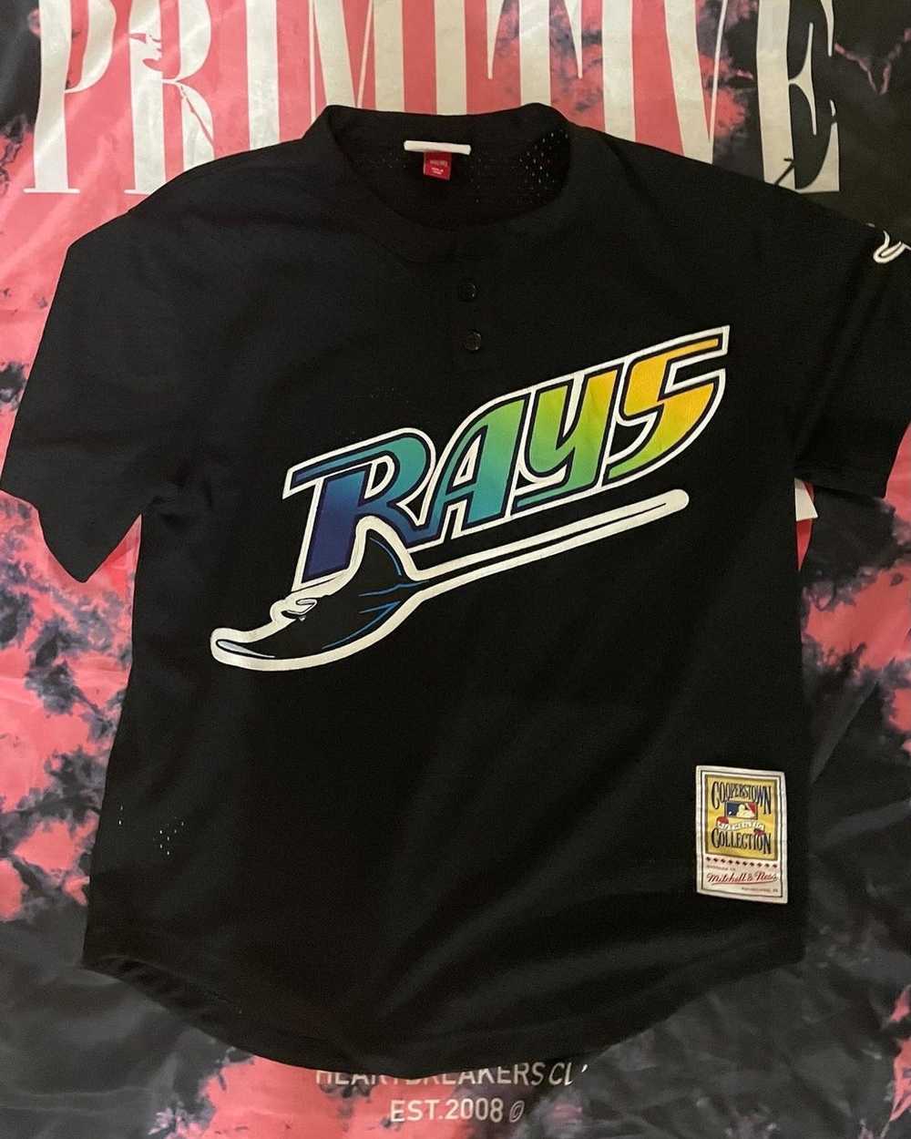 Mitchell & Ness Devil Rays MLB Throwback Jersey W… - image 1