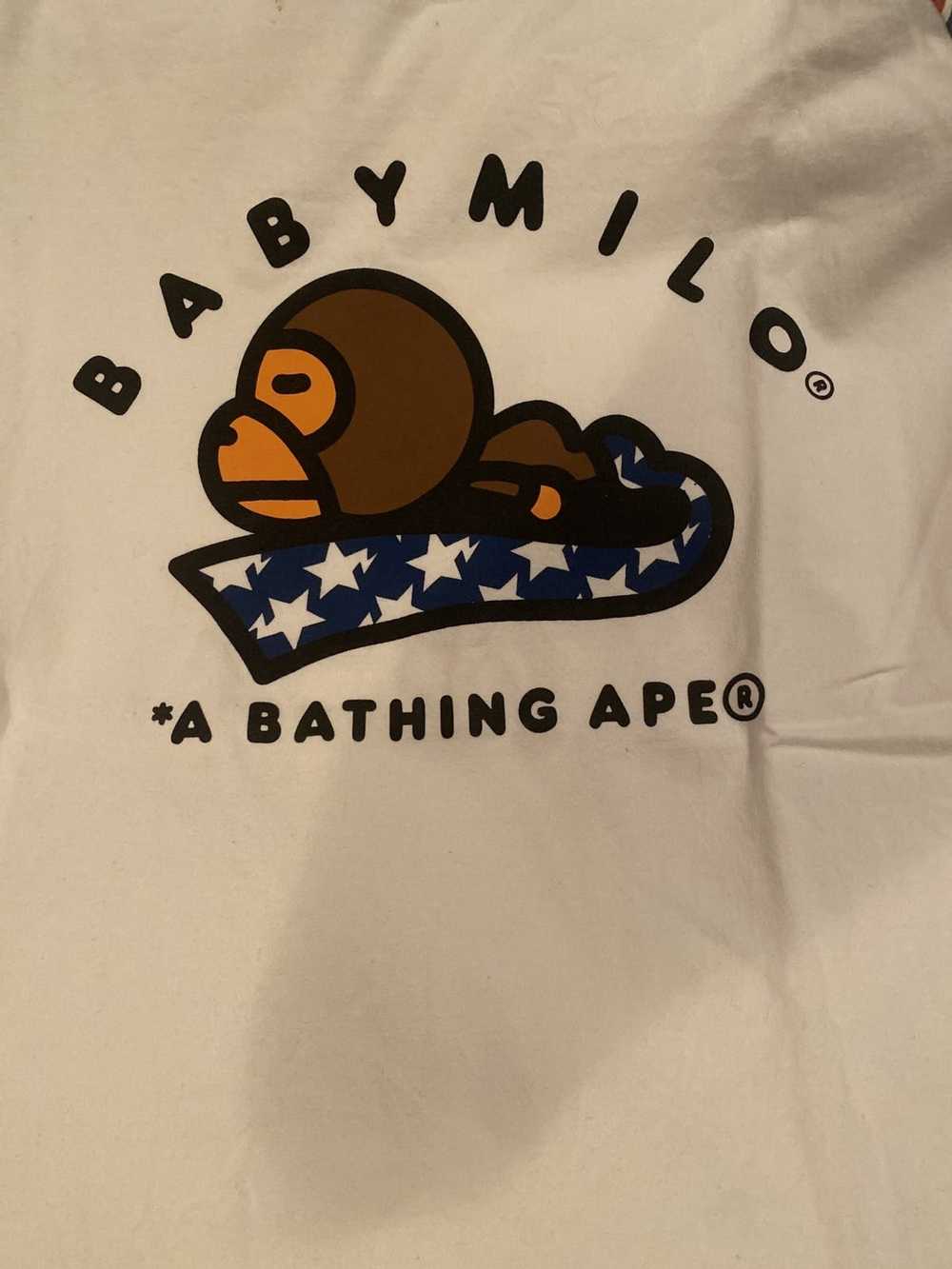 Bape Baby Milo BAPE A Bathing Ape White Shirt sta… - image 2