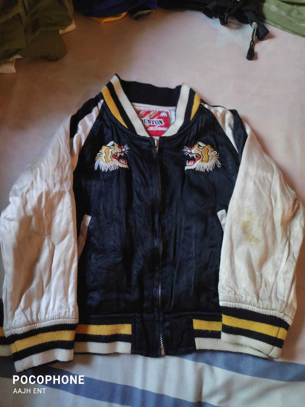 Japanese Brand Houston Tiger embroidery varsity jacket - Gem