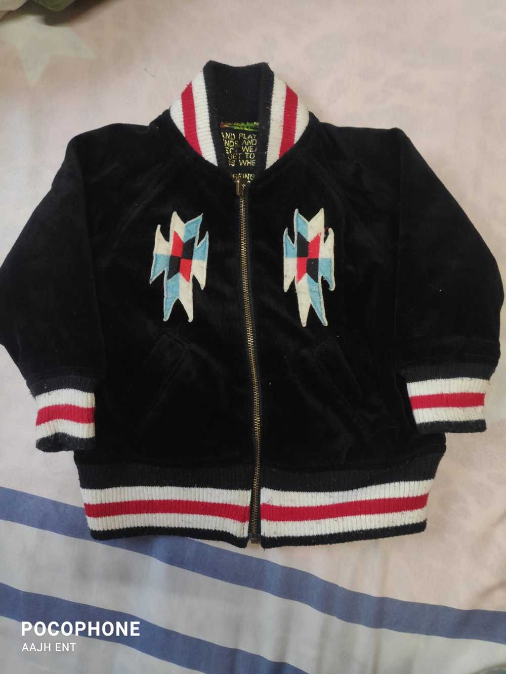 Japanese Brand Junk Store Navajo reversible Varsity j… - Gem