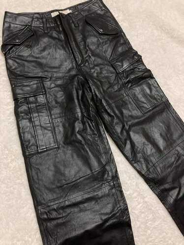 Izzue Izzue Leather Cargo Pants