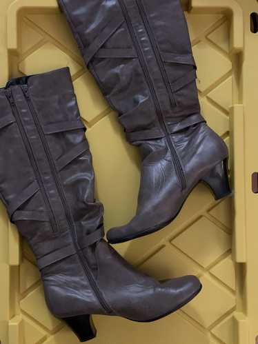 Leather Tan leather knee high boots - image 1