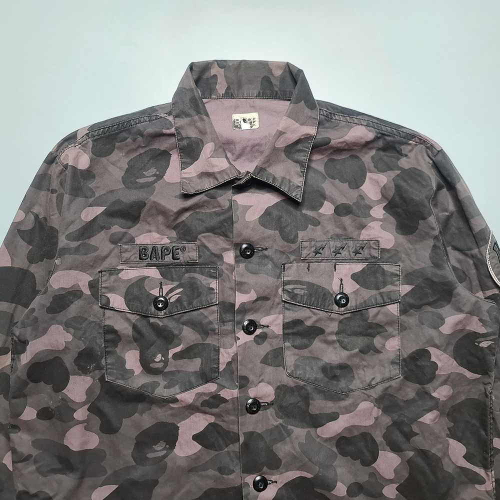 Bape Bape - OG Bape Generals Black Camo Overshirt - image 4