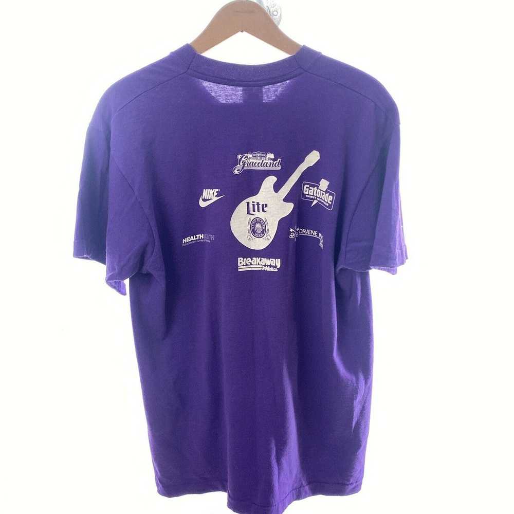 Vintage Elvis Presley Run 1992 M Purple T-shirt A… - image 2