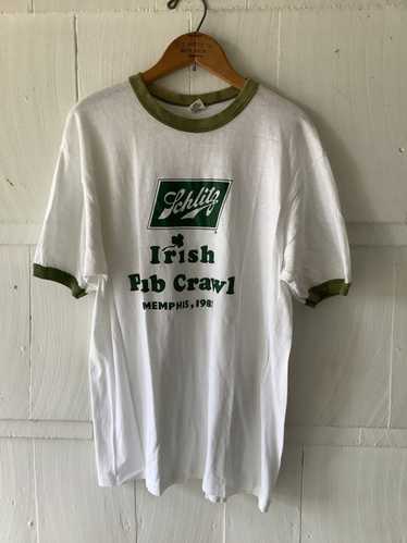 Vintage Lucky Leah’s Irish Pub offers ODM Pin-up Bebop T Shirt Blue XL